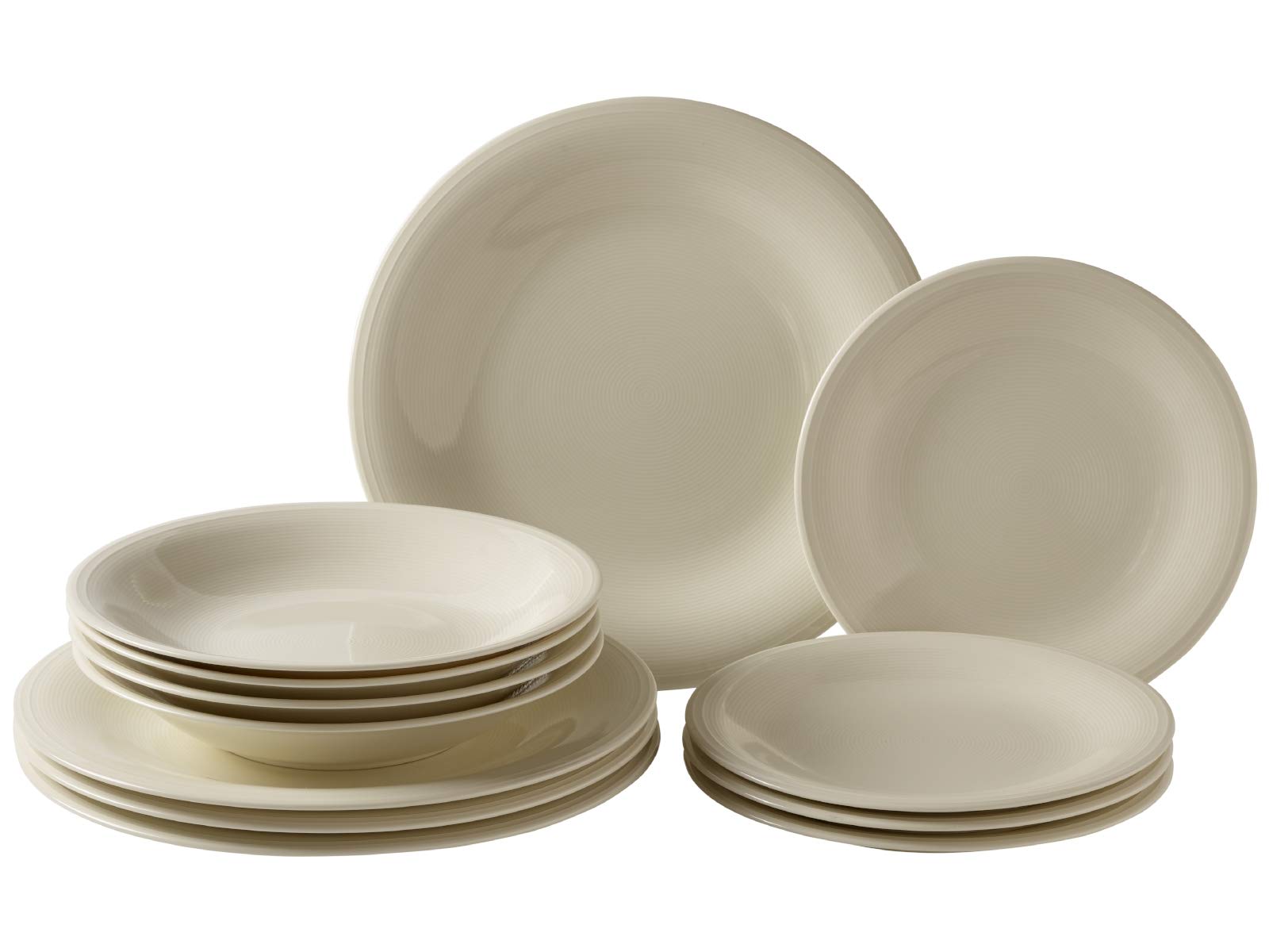 Catalogo Villeroy E Boch Piatti.Set Di 12 Pezzi Set Di Piatti Per 4 Persone Color Loop Avorio Like By Villeroy