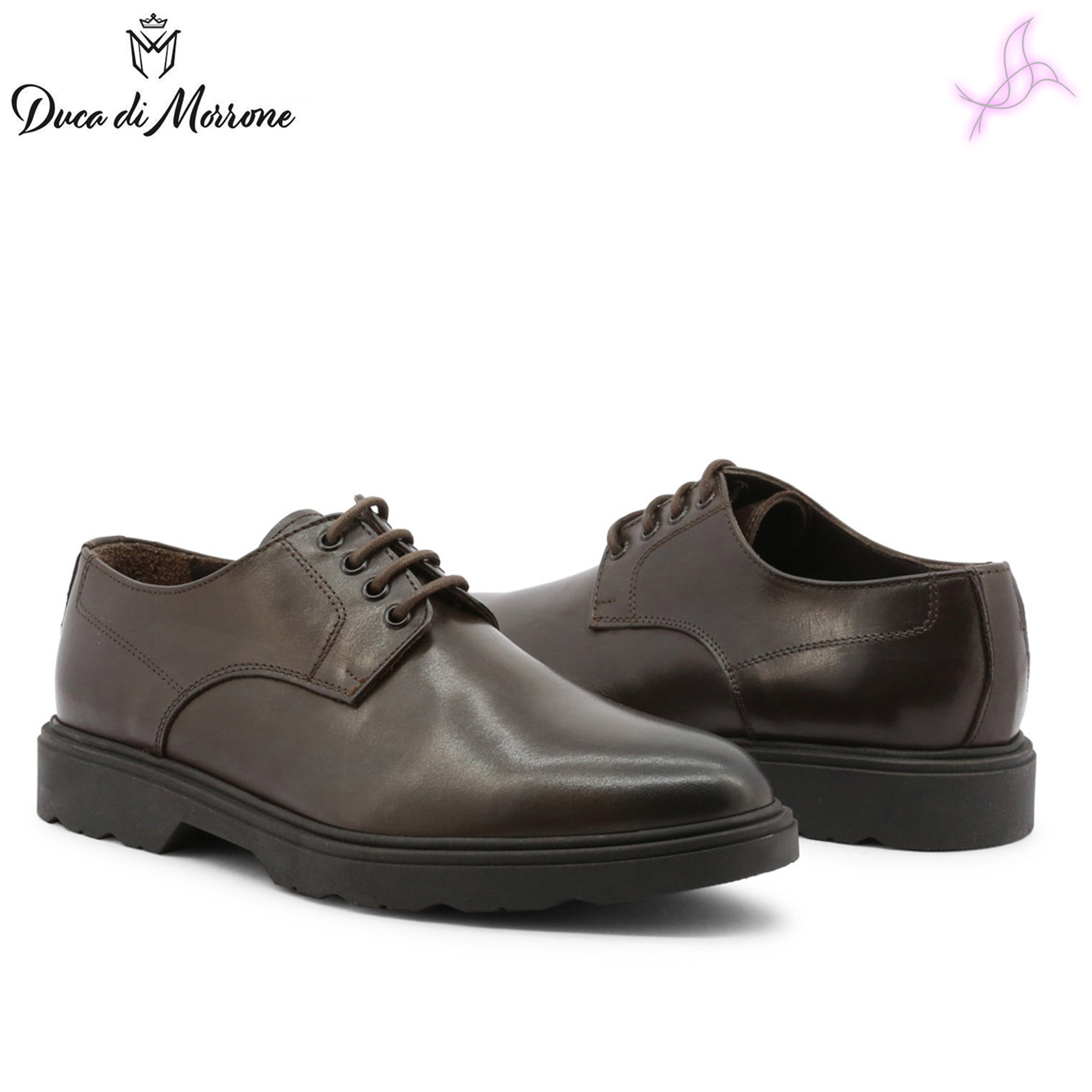 Scarpe stringate Duca di Morrone AGOSTINO-PELLE Uomo Marrone 121136 | eBay
