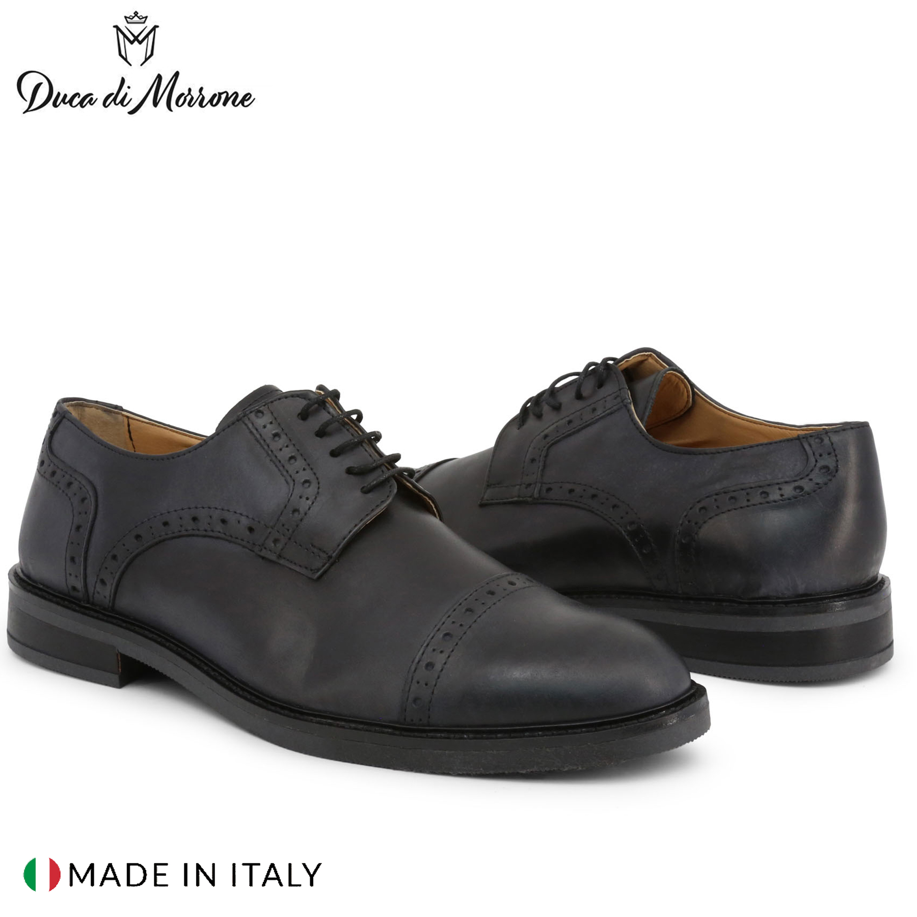 Sneakers Uomo - BRANDO Pelle - Nero e Bianco - Duca di Morrone