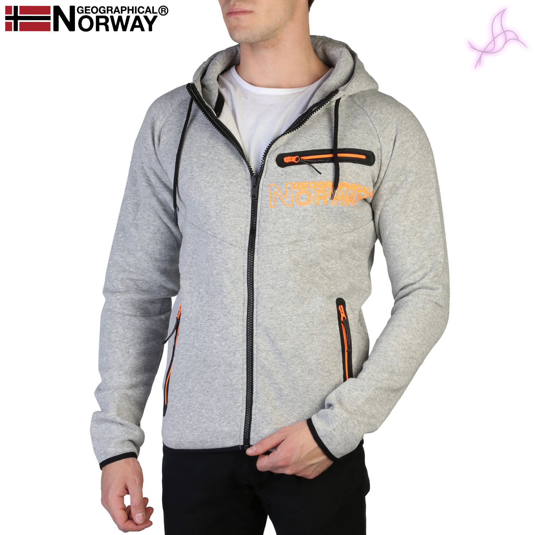 SUDADERA GYMCLASS HOMBRE GRIS OS 2019 GEOGRAPHICAL NORWAY