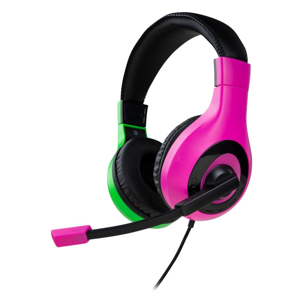 Cuffie gaming V1 Stereo Headset SWITCH XBox PC Rosa Verde BigBen