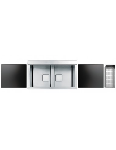 Lavello APELL PD86.2IKITB BLACK 2 VASCHE 86X50#CONSEGNA IN 3 SETTIMANE#