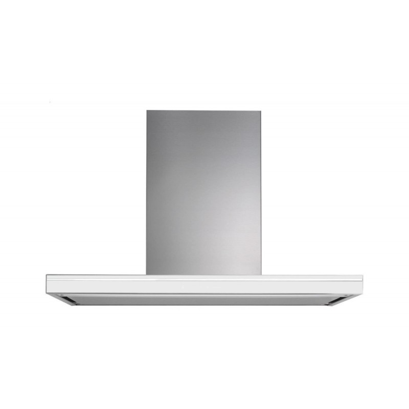 Cappa Falmec a Isola Lumina NRS Finitura Acciaio Inox E Vetro Bianco Da 90 Cm - CLMI90.00P2#BCOI490F - #CONSEGNA IN 3 SETTIMANE#