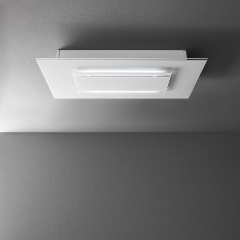 Cappa Falmec A Soffitto Aura Finitura Vetro Bianco Extrachiaro Da 120 Cm - CAEI20.E0P2#ZZZ...