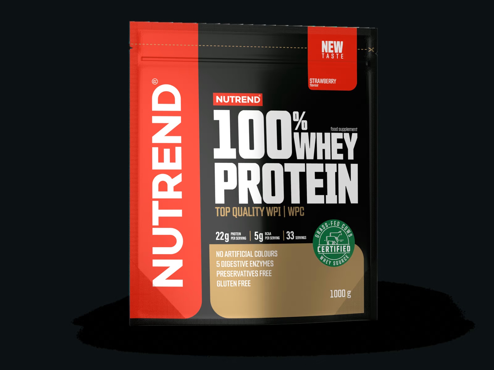 Nutrend 100% Whey Protein Fragola 1000g