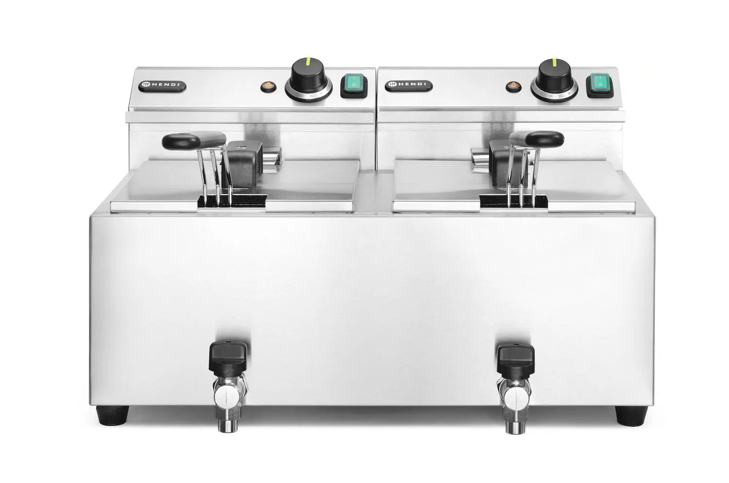 Image of Friggitrice Profi Line con rubinetti di scarico - 2 x 8 l, HENDI, Profi Line, 16L cod009