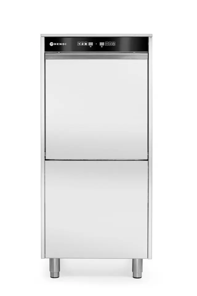 Image of Lavastoviglie 50x60 per vassoi e pentole, a controllo elettronico, con sistema di dosaggio del detersivo e pompa di scarico, HENDI