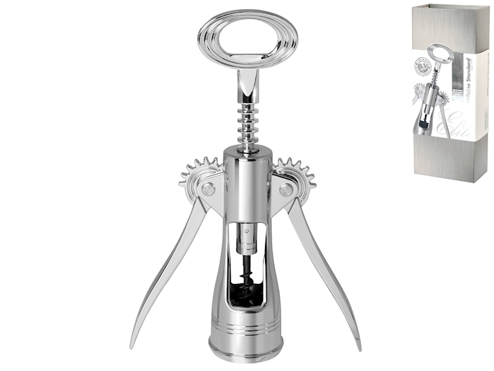 Levatappi elitte a 2 leve in metallo colore cromato.